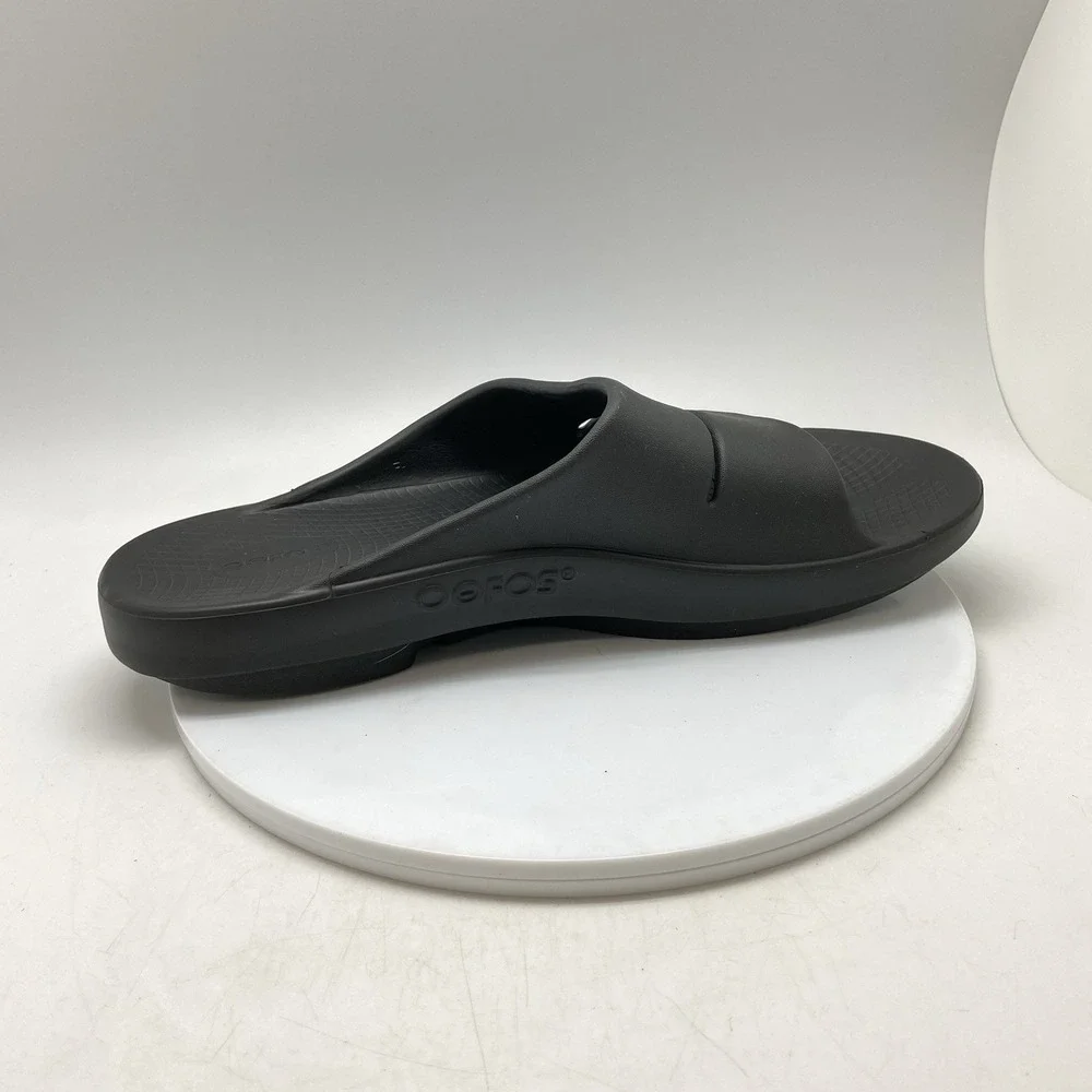 Oofos OOahh Sport Sandals Mens 14 Womens 16 Black Open Slip On Recovery Rubber